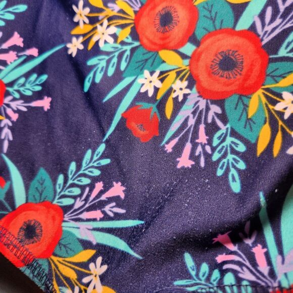 Girls' Floral Rashguard Swimsuit - Pink/Blue Long Sleeve, Size 18 Months - Picture 3 of 7